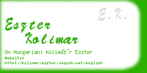 eszter kolimar business card